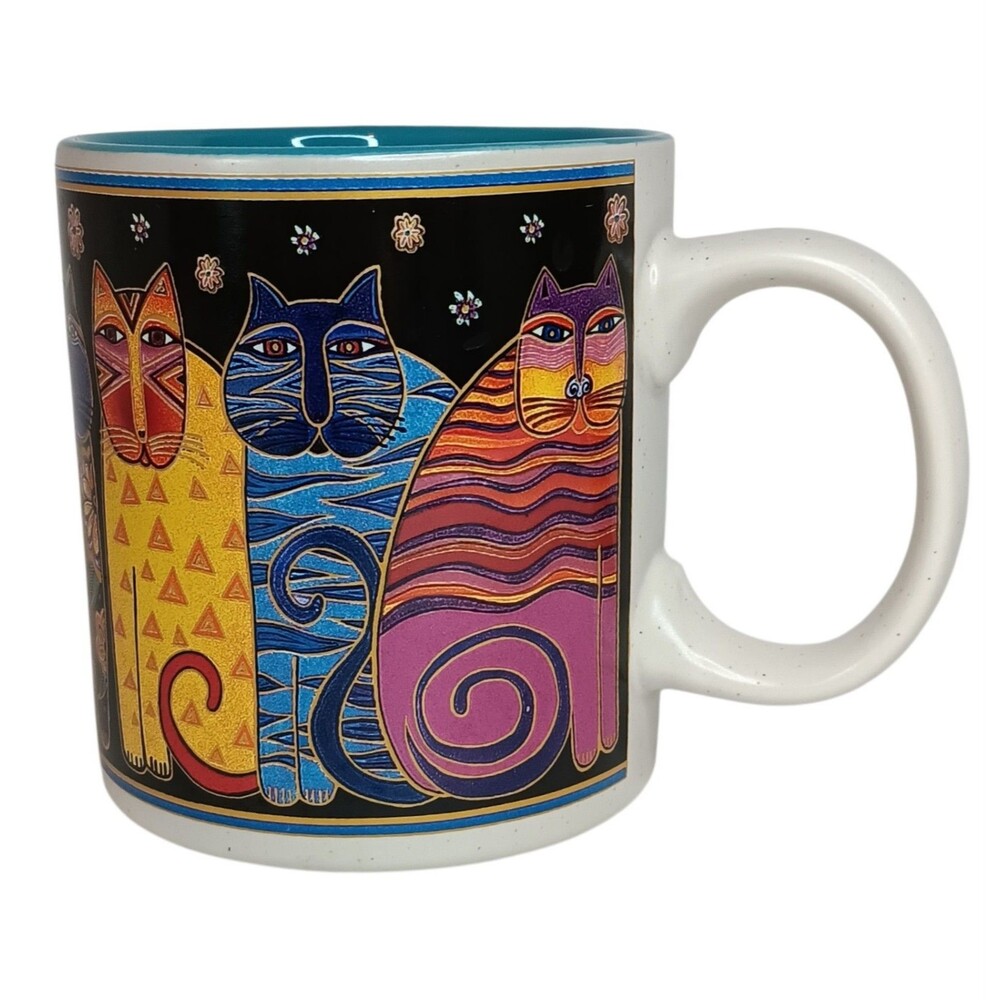 Laurel Burch Feline Family Portrait Cats Mug Coffee Cup 14 Oz 2014
